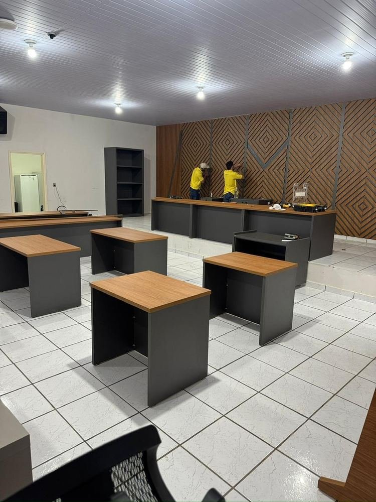 Mesas planejadas: Em montagem na obra